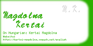magdolna kertai business card